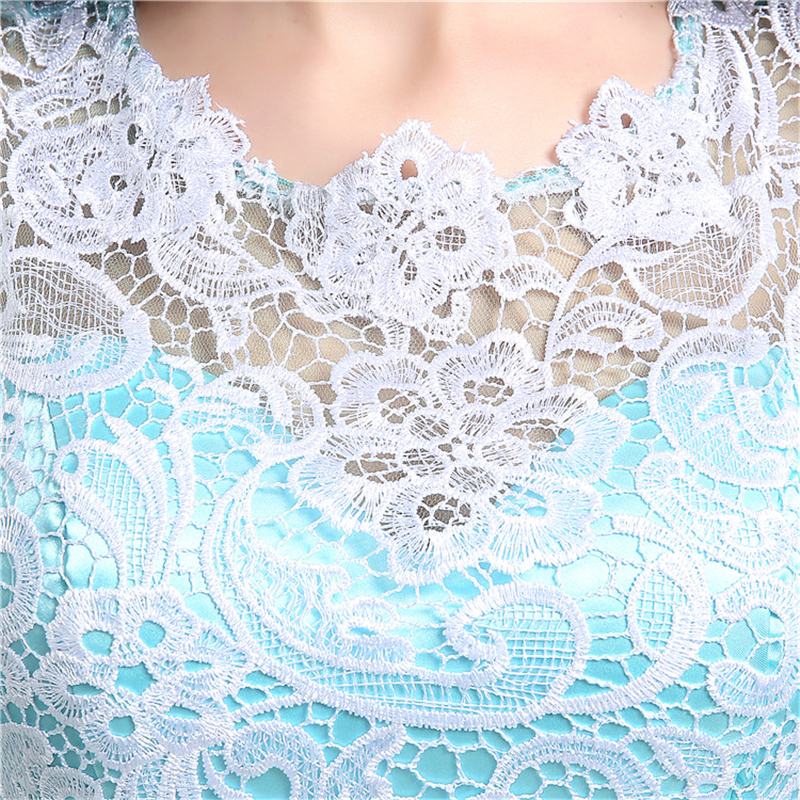 new stock long tulle mint prom dresses with scoop appliques party formal evening gowns qc241