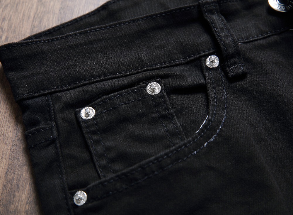 Wholesale-The new Europeans fashion locomotive straight jeans size big slim loose long trousers men's cotton straight jeans bikker jeans