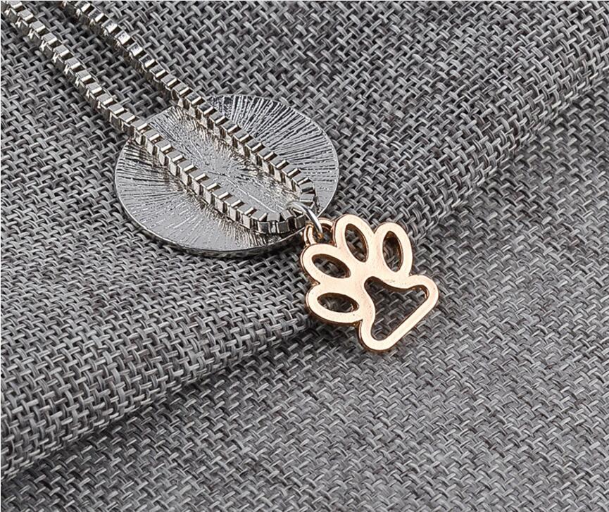 2018 Pendant Necklace Hand Stamped Personalized Animal Shelter Pet Rescue Paw Print Cat Dog Lover