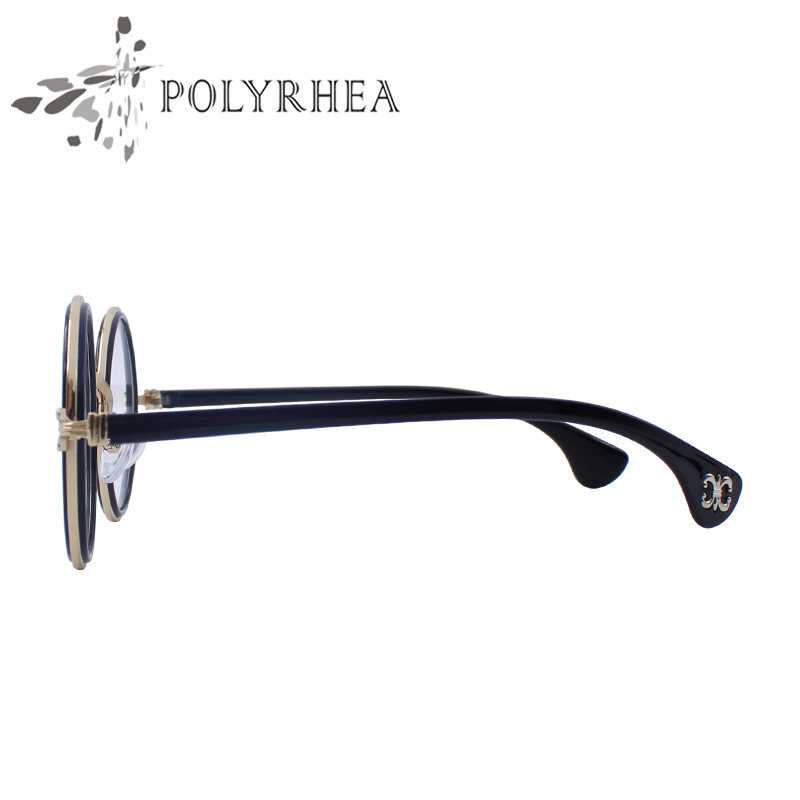 Fashion Luxury Optical Sunglasses Frames Ladies Round Vintage Classic Glasses Women Brand Designer Eyeglasses Alloy With box and c