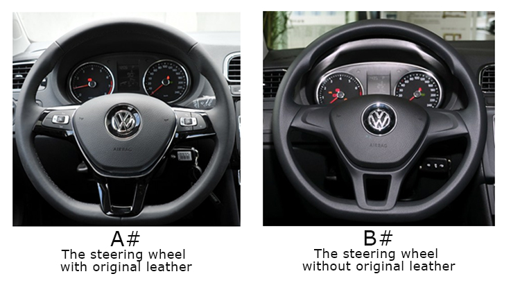 Steering wheel cover Case for Volkswagen VW Passat old Passat B5 B6 Genuine leather DIY Car styling Wheel cover Hand sewing