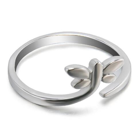 The new hot fashion cute animal dolphin ring opening minimalist temperament fox snake ring wings