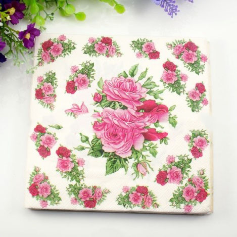 Wholesale- 20pcs/lot Rose Flower paper napkin wedding christmas new year party table supplies Tissue Napkins Decoupage 33cm*33cm
Wholesale- 20pcs/lot Rose Flower paper napkin wedding christmas new year party table supplies Tissue Napkins Decoupage 33cm*33cm