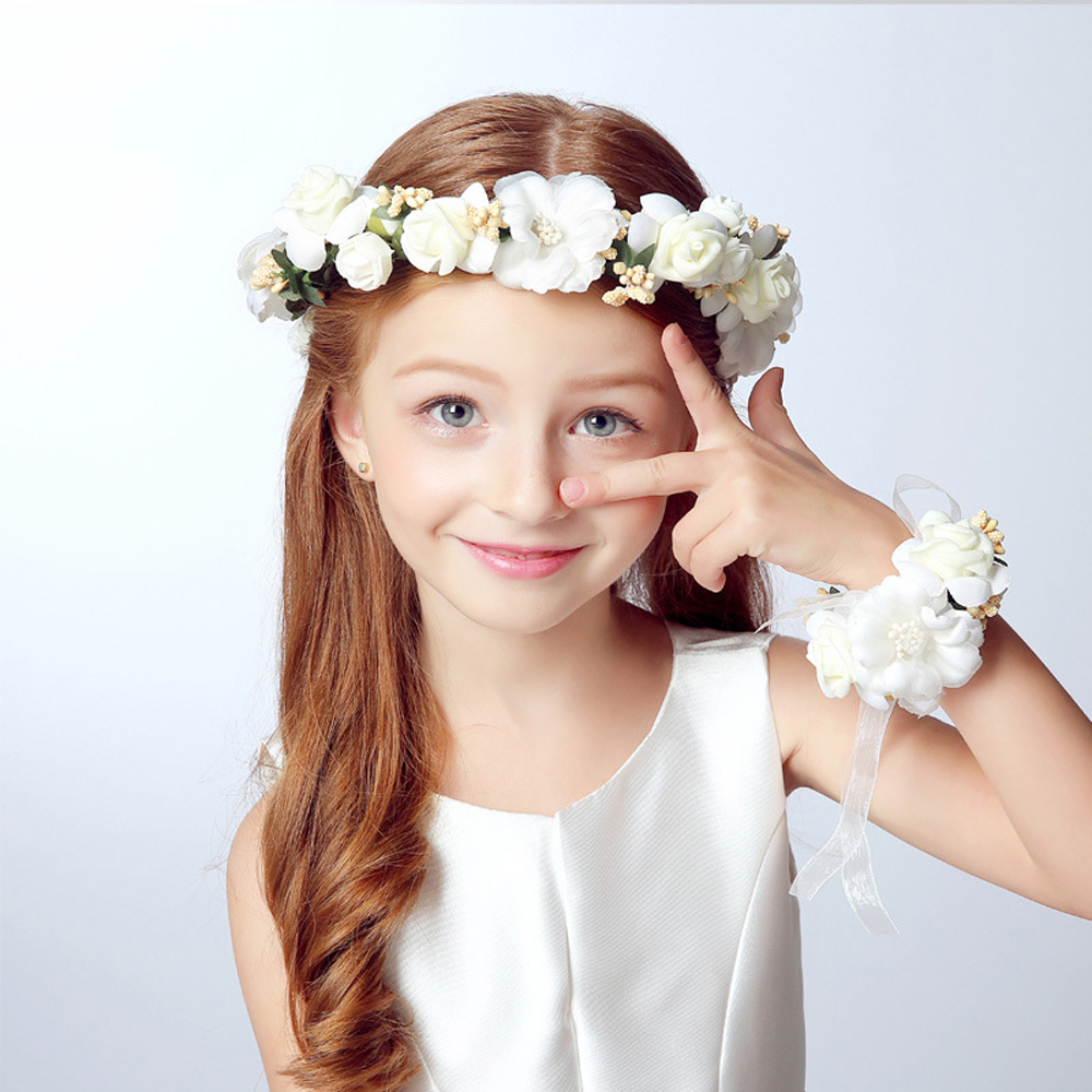 Wholesale- Summer 2Pcs/Set Wedding Bride Party Girl Lace Flowers Floral Crown Garland Headband & Hand Flower Wreath Sets For Women Lady, Khaki
Wholesale- Summer 2Pcs/Set Wedding Bride Party Girl Lace Flowers Floral Crown Garland Headband & Hand Flower Wreath Sets For Women Lady, Khaki