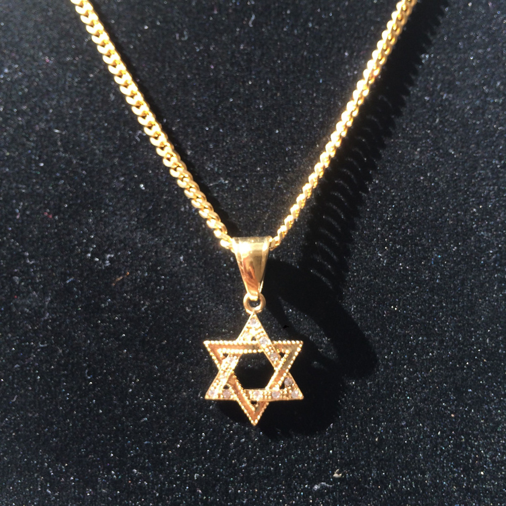 Men Stainless Steel Gold Star of David Necklace Hip hop Punk Style Classic Six-pointed Hexagram Pendant Necklace Chain Jewelry
Men Stainless Steel Gold Star of David Necklace Hip hop Punk Style Classic Six-pointed Hexagram Pendant Necklace Chain Jewelry