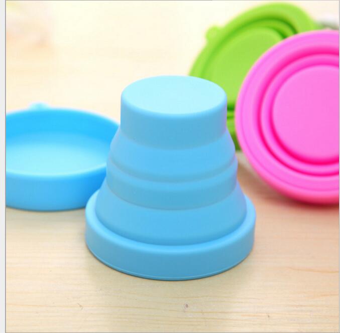 Portable folded outdoor wine Telescopic Collapsible cup adjusted silicone water bottle novely flask kids gift mugs Z260202