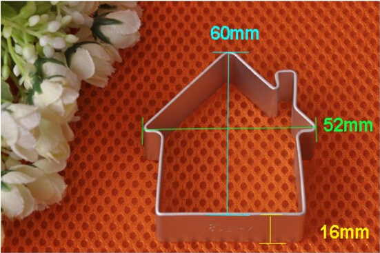 Wholesale- House Shaped Aluminium Mold Sugarcraft Cake Decorating Cookies Baking Pastry Cutter Mould Tool baking tools for cakes