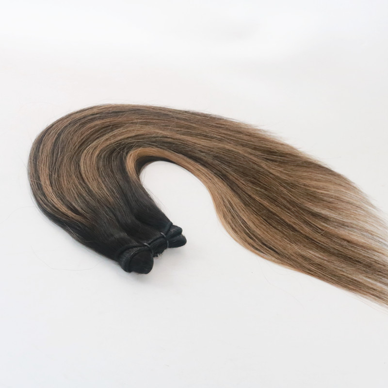 Balayage Color T1B/6 Best Selling Virgin Hair Straight Human Hair Weaving Hair Weft 100G Per Bundle