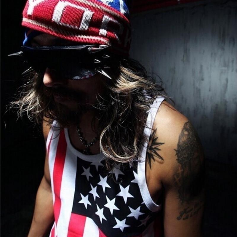 Wholesale- 2017 New Fashion Leisure Print Men's Tank Tops Sportive Breathable Summer Men's Vest Fitness Workout Men's Tees