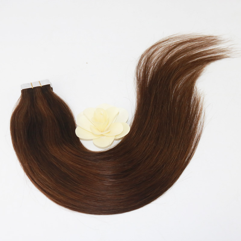 Full And Thick Double Drawn 10A Grade In Stock Peruvian Brazilian Tape In Human Hair Extentions