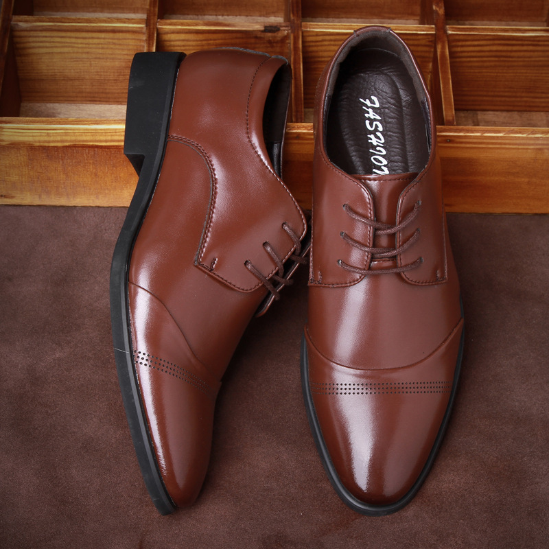 big size italian brand designer shoes men leather business casual shoes pointed toe laceup oxfords black brown moccasins 8