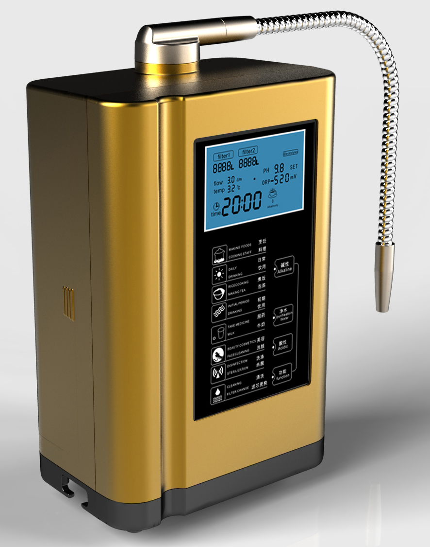 Newest Alkaline Water Ionizer,Water Ionizer Machine,Display Temperature Intelligent Voice System 110-240V Gold Blue White