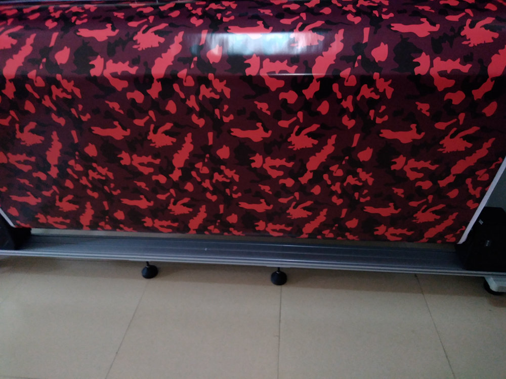 Small Red Large Camo Vinyl For Car Wrap With Air Release Gloss / Matt Camouflage Stickers Film Truck Printed self adhesive 1.52X30M (5x98ft)
