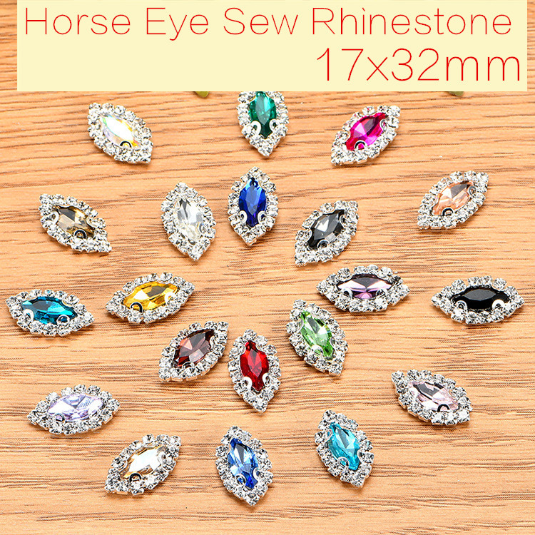 17x32mm 20pcs Horse Eye Glass Crystal Sew On Rhinestones With Claw DIY Buttons Clothing Accessories Decoration, Black
17x32mm 20pcs Horse Eye Glass Crystal Sew On Rhinestones With Claw DIY Buttons Clothing Accessories Decoration, Black