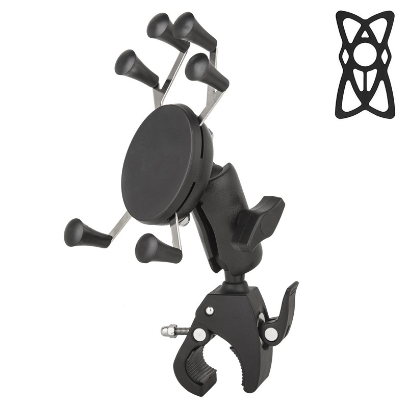 Versatile Vehicle Accessory: Multi-device Support Phone Stand Easily Attaches to Cycle Bars