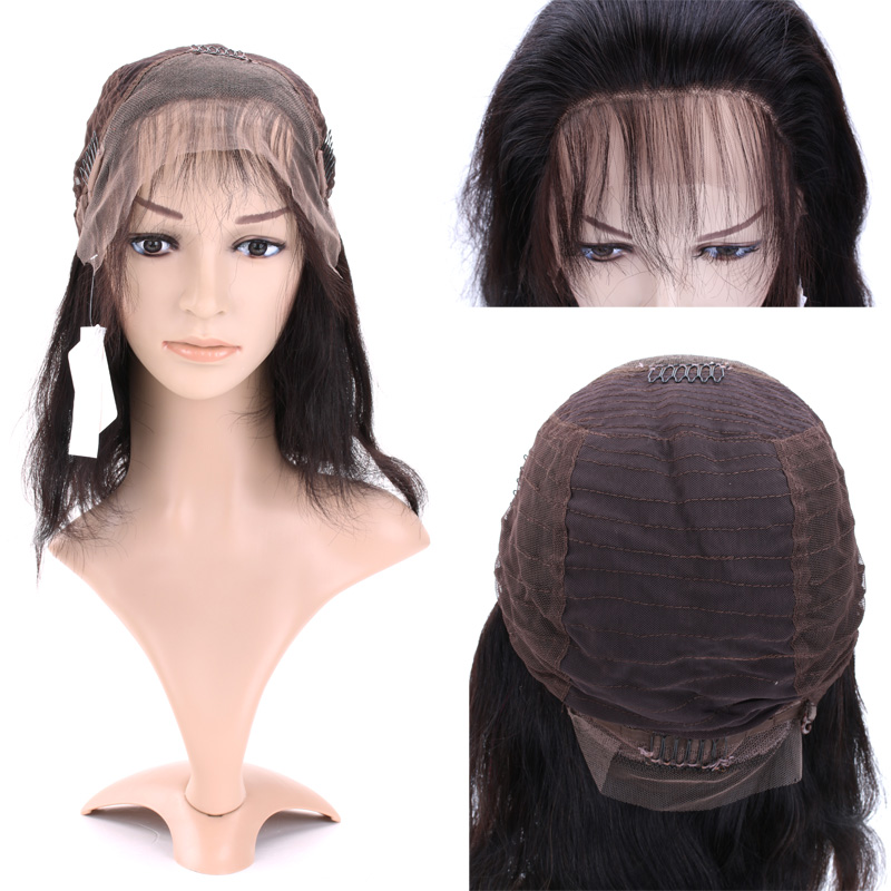 130 Density Brazilian Human Virgin Hair Full Lace Wigs With Baby Hair Body Wavy Lace Front Wigs For Black Women