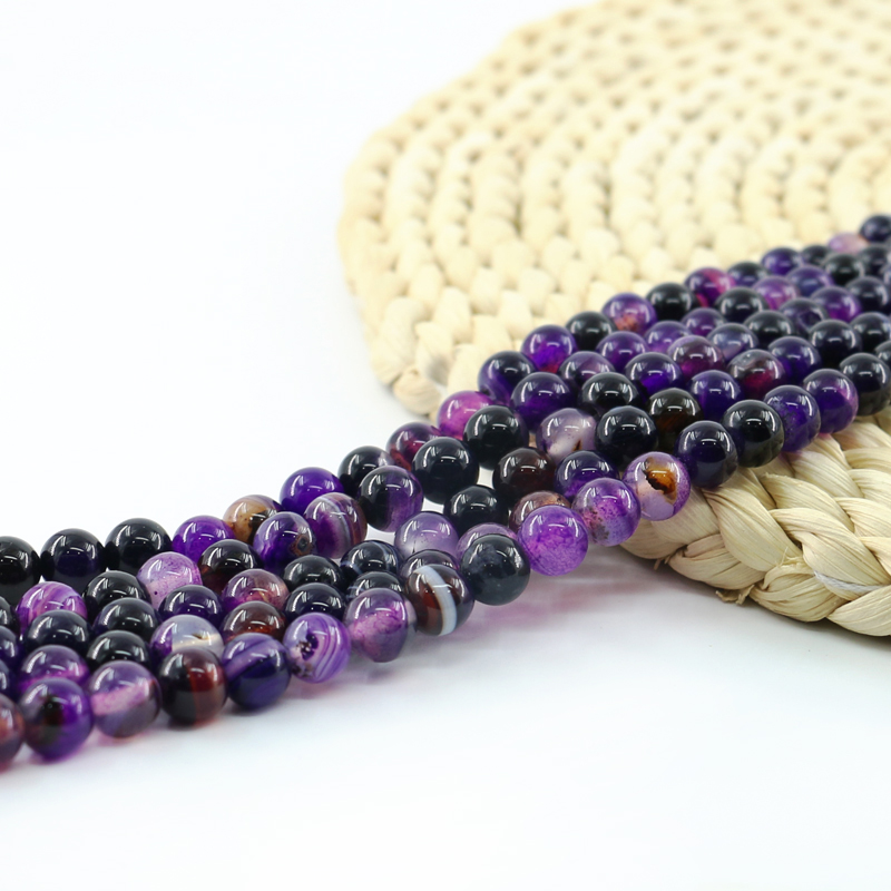 Natural Purple Stripe Agate Round Gemstone Beads Jewerlry Making Findings 4/6/8/10mm Full Strand 15 inch L0111#
Natural Purple Stripe Agate Round Gemstone Beads Jewerlry Making Findings 4/6/8/10mm Full Strand 15 inch L0111#