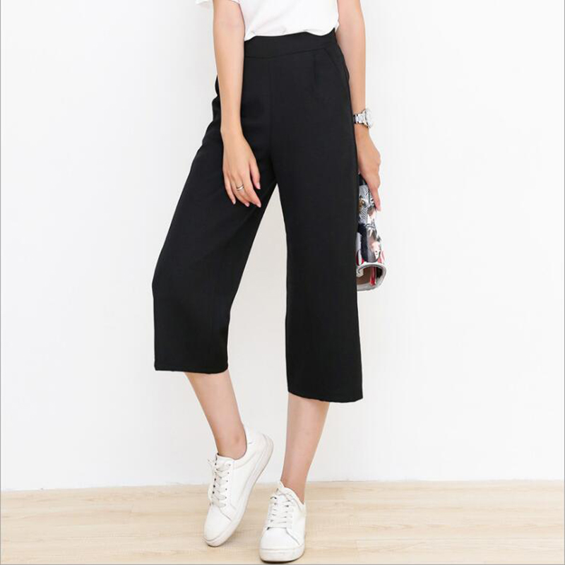 2017 Breeches Pants for Women Wide Leg Trousers Harem Pants Loose capri pants women Slim fit Black Elastic High Waist Plus Size
2017 Breeches Pants for Women Wide Leg Trousers Harem Pants Loose capri pants women Slim fit Black Elastic High Waist Plus Size