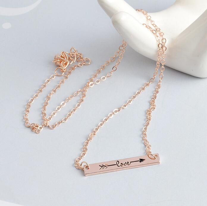 Good A++ Creative style LOVE arrow necklace jewelry WFN400 (with chain) mix order 20 pieces a lot
