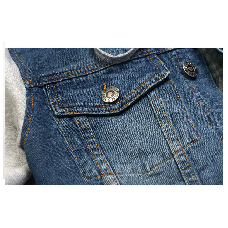 Wholesale- Free shipping New Arrive Autumn men 's jacket denim hooded jacket jean sweatshirt sleeve denim jacket High quality