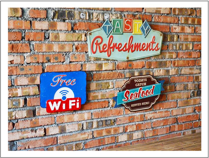 Wholesale- Retro Irregular Shade Metal Tin Signs For Bar Pub Cafe Hotel Garage Metal Art Wall Decor Sticker Poster Vintage Painting Plaque
