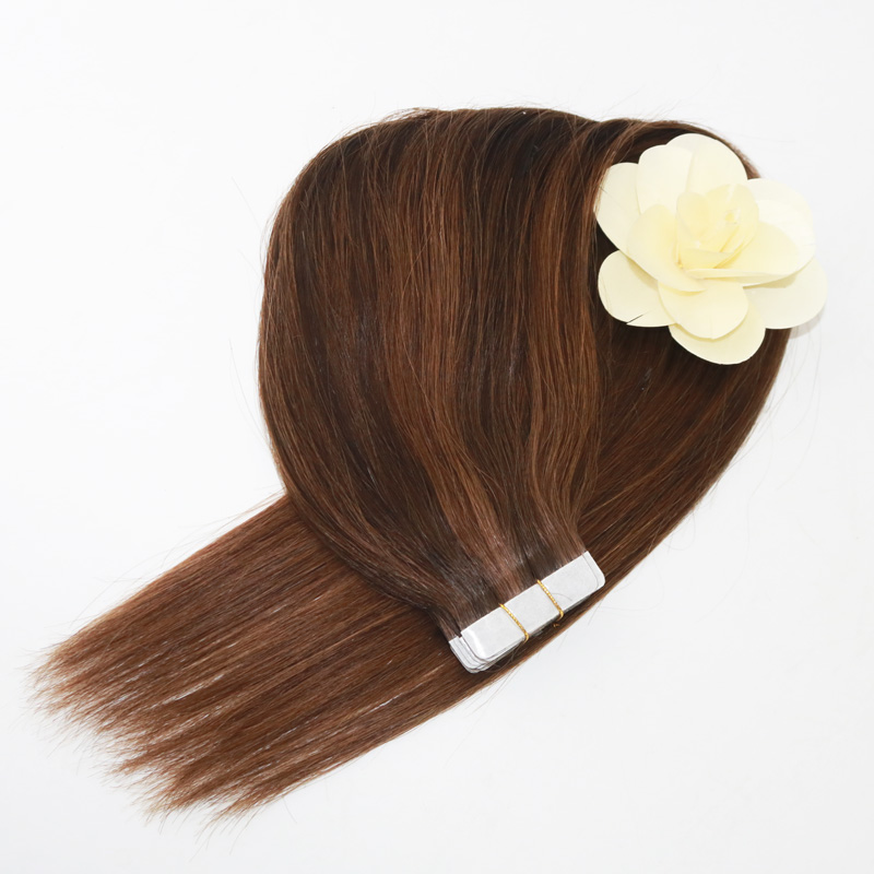 Full And Thick Double Drawn 10A Grade In Stock Peruvian Brazilian Tape In Human Hair Extentions