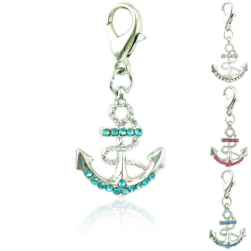 Fashion Floating Charms With Lobster Clasp Dangle Rhinestone Anchor Pendants Findings DIY Charms For Jewelry Making Accessories, Bronze;silver
Fashion Floating Charms With Lobster Clasp Dangle Rhinestone Anchor Pendants Findings DIY Charms For Jewelry Making Accessories, Bronze;silver
