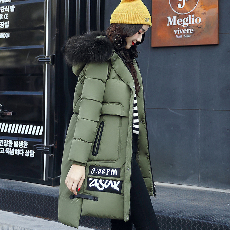 2017 Winter Jacket New Fashion Women Down jacket Slim Large size Hooded Jacket Students Women Thick Warm Cotton Outwear x171119