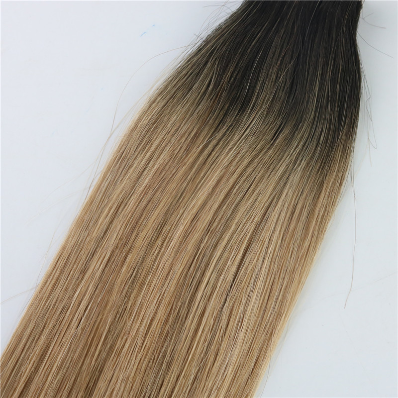 Tape In Human Hair Extensions Ombre Hair Brazilian Virgin Hair Balayage Dark Brown to 27 Blonde Extensions Highlight Skin Weft