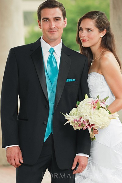 New Design Black Groom Tuxedos Groomsmen Best Man Suits Mens Wedding Blazer Suits (Jacket+Pants+Vest+Tie) NO:543