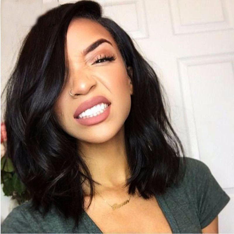 Fashion bobstyle Synthetic Lace Front Wig Glueless natural wavy Short Bob Heat Resistant Hair Wigs For Women, Black
Fashion bobstyle Synthetic Lace Front Wig Glueless natural wavy Short Bob Heat Resistant Hair Wigs For Women, Black