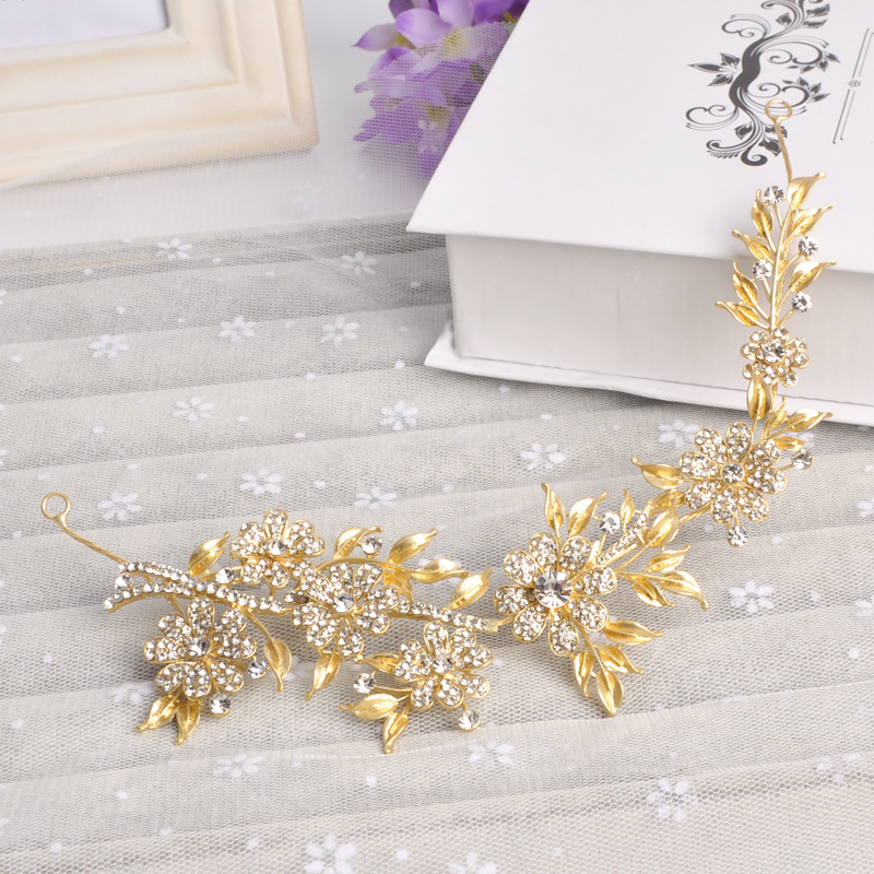 gold hair headbands for women rhinestone bridal hair accessories bridal headpieces crowns headpieces for wedding headdress accessories