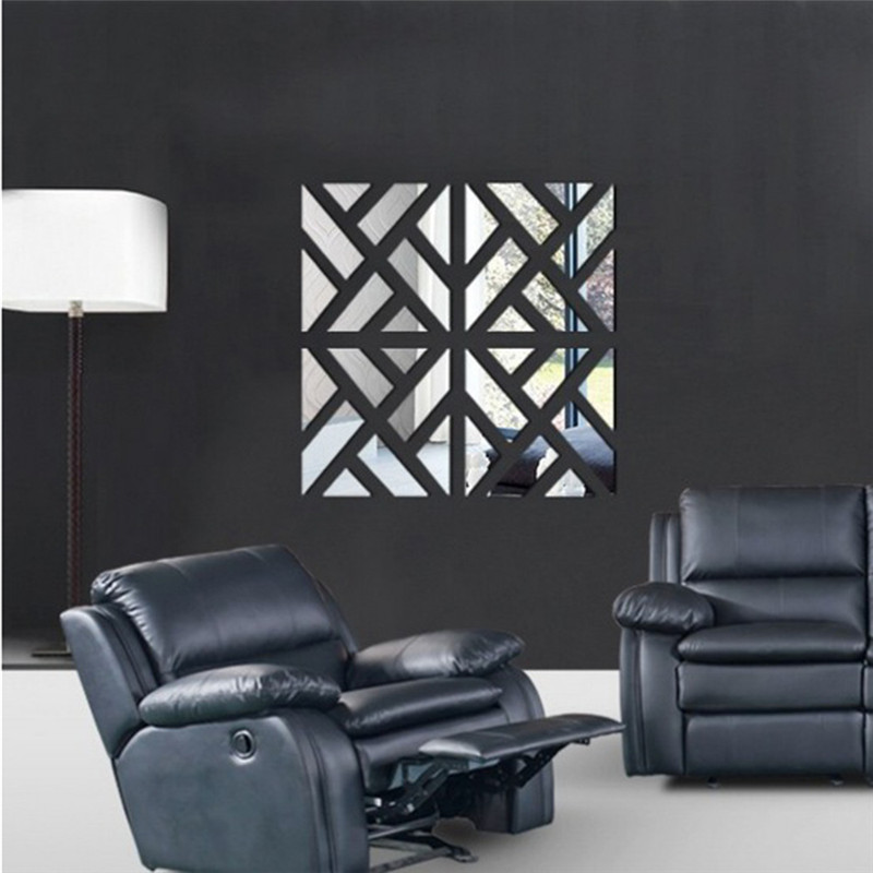 2a2b set promotion new 3d wall stickers real hot sale living home decoration moderne still life house diy wall sticker acrylique miroir