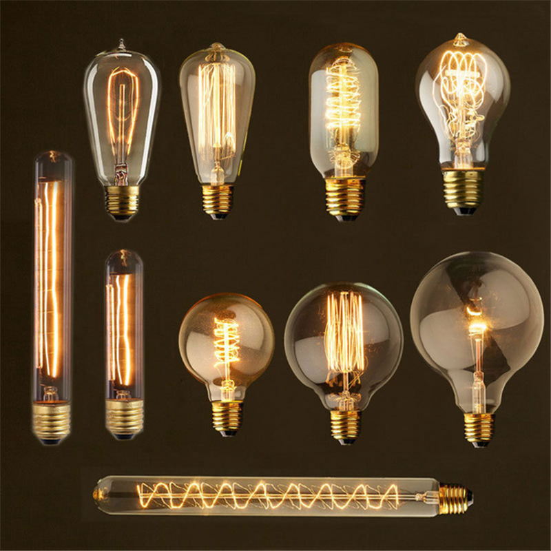 Retro lamp st64 G80 vintage edison bulb e27 incandescent bulbs 110v 220v holiday lights 40w filament lamps lampada for home decor