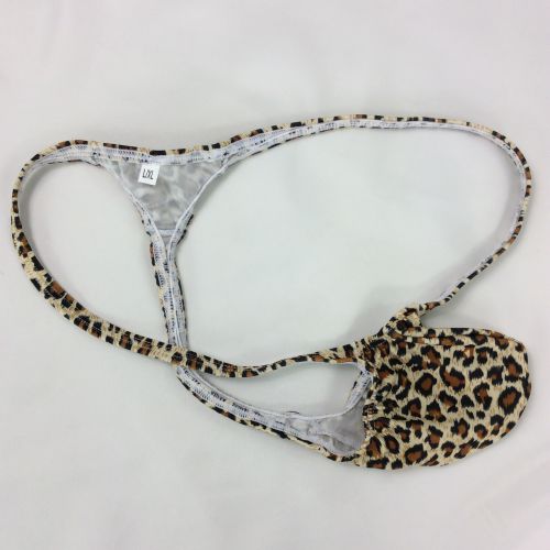 Mens new style Fashion Thong Bulge Pouch Tback Grape Smugglers Leopard prints stretchy swim fabric G40348648967