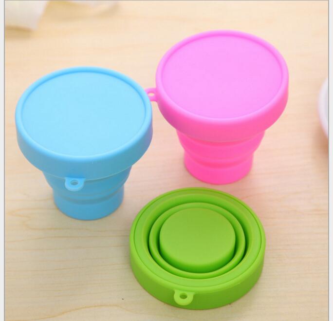 Portable folded outdoor wine Telescopic Collapsible cup adjusted silicone water bottle novely flask kids gift mugs Z260202