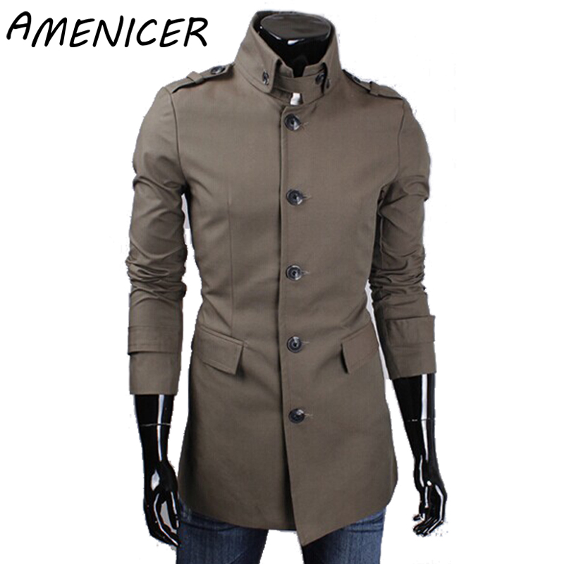 Wholesale- Autumn Hot Sale Men'S Single Breasted Long Trench Coats Mens Fashion Cotton Trench Coat 4 Colors Masculina, Tan;black
Wholesale- Autumn Hot Sale Men'S Single Breasted Long Trench Coats Mens Fashion Cotton Trench Coat 4 Colors Masculina, Tan;black