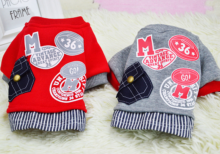 New Pet Dog Sweater Coat Clothes Pet Jacket Costume Cotton Fashion Baseball Sweatshirt Uniform Clothing for Dogs Apparel, Gray
New Pet Dog Sweater Coat Clothes Pet Jacket Costume Cotton Fashion Baseball Sweatshirt Uniform Clothing for Dogs Apparel, Gray