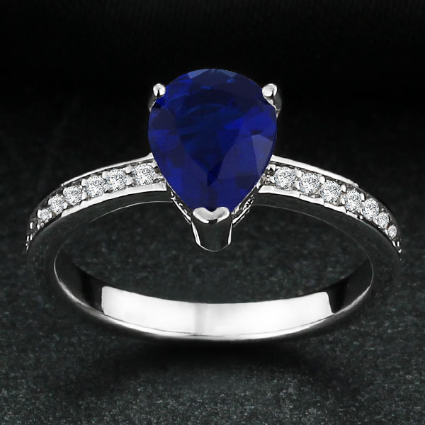 Fashion Blue Stone Ring Butterfly Accessories 925 Sterling Silver Rings For Women ( RI101029) 17401