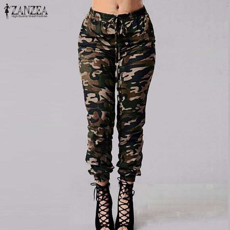 ZANZEA 2017 Autumn Army Cargo Pants Women Camouflage Printed Trousers Military Elastic Waist Pants Plus Size S-3XL, Camouflage pattern
ZANZEA 2017 Autumn Army Cargo Pants Women Camouflage Printed Trousers Military Elastic Waist Pants Plus Size S-3XL, Camouflage pattern