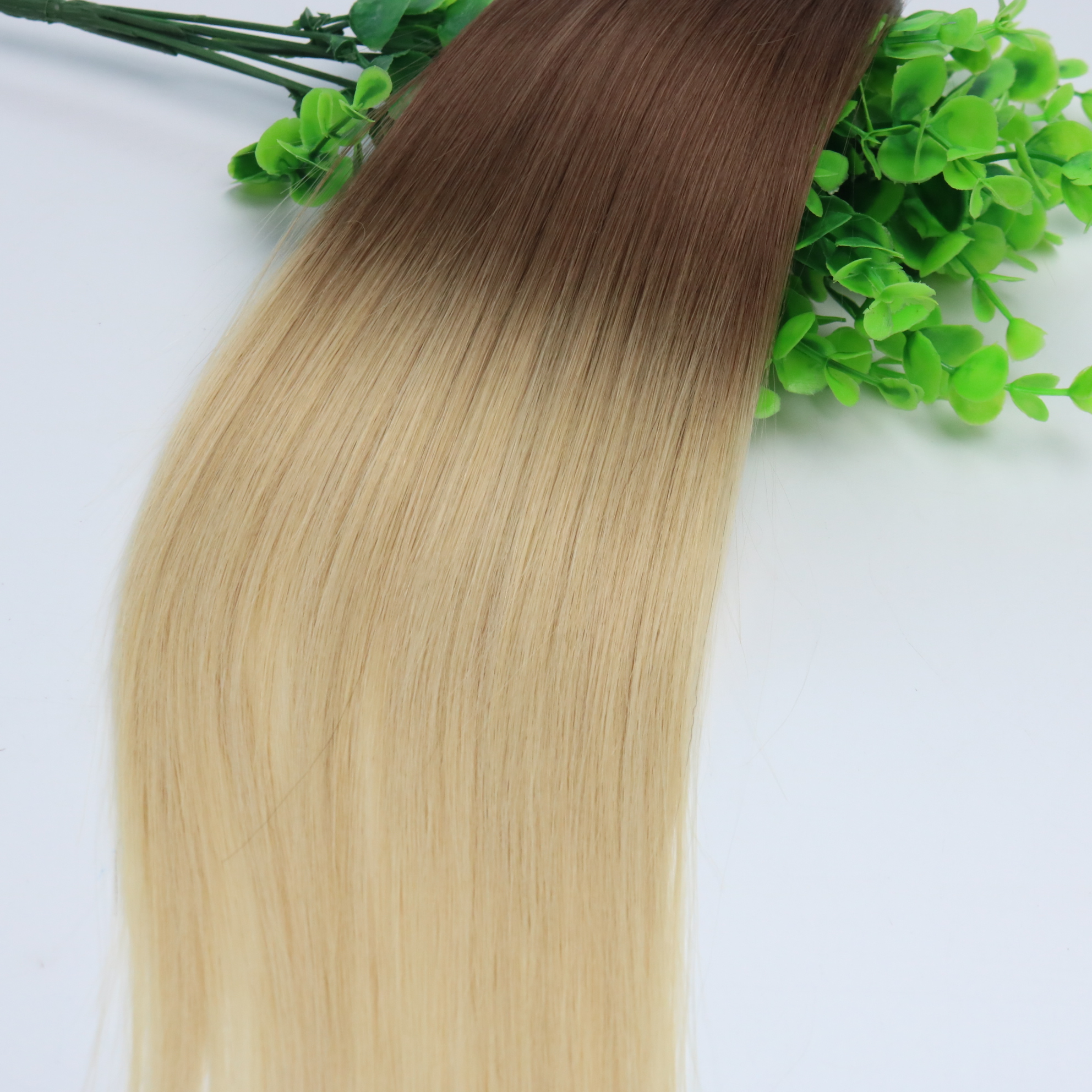 Ombre Hair Dark Brown 4# Shade To Golden Blonde 613#Tape In Human Hair Extensions 40pcs 100gram Brazilian Remy Hair