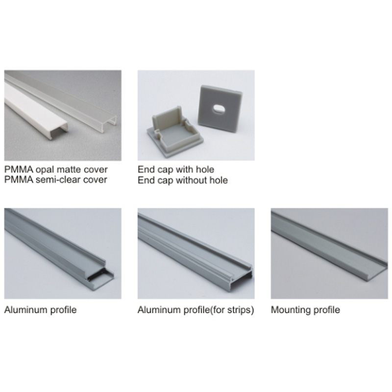 10 X 1M sets/lot Al6063 T6 led strip light profile and U type led extrusion lighting for ceiling or wall lamps