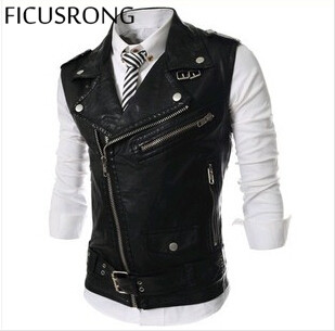 Wholesale- 2017 New Autumn Zipper Male Slim Lapel Short Design PU Leather Waistcoat Men Clothing Motorcycle Vest Coat Punk Style Undercoat, Red
Wholesale- 2017 New Autumn Zipper Male Slim Lapel Short Design PU Leather Waistcoat Men Clothing Motorcycle Vest Coat Punk Style Undercoat, Red