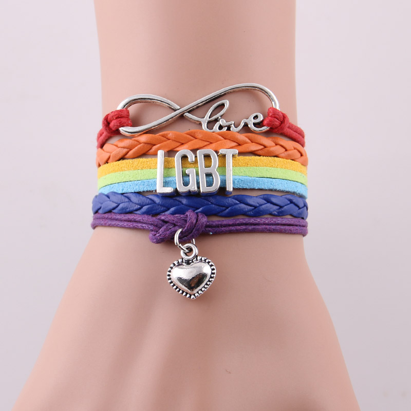 Wholesale-Infinity Awareness heart charm bracelets & bangles wedding bracelet for lovers gifts jewelry Drop Shipping
