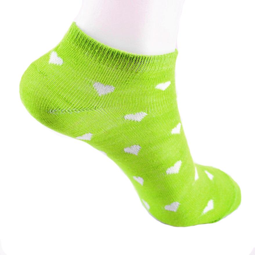 Wholesale- Winter Ankle Socks Solid Boat Love Heart Printed Fashion Women Cotton Casual Short Meias Feminina & Hosiery
