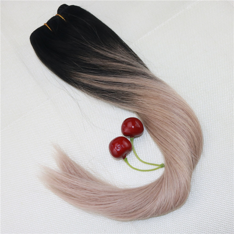 8A Grade Remy Brazilian Human Hair Extensions Color Balayage #1B fading to #18 Omber Hair Weave Straight Virgin Unprocessed Hair Weft 100g