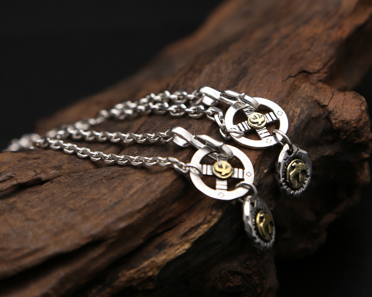 925 sterling silver vintage jewelry pendant necklace for men and women eagle and cross charm pendant Japan style long necklace free shipping