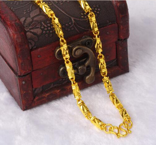 Fast Fine Jewelry 24k gold filled necklace Chain factory direct length51cm weight46g