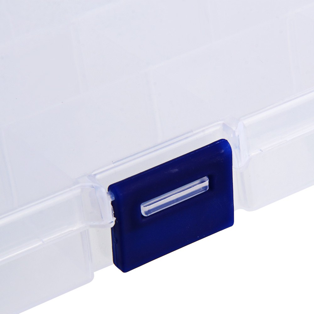 Whole Fishing Tool Box Transparent Plastic Storage Box 15 Compartments Jewelry Earring Tool Containers Sea Fishing Tackle Box
