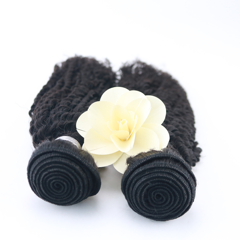 Evermgic Brazilian Kinky Curly Hair 100% Human Hair Weave Bundles 3 Pieces Natural Color Remy Hair